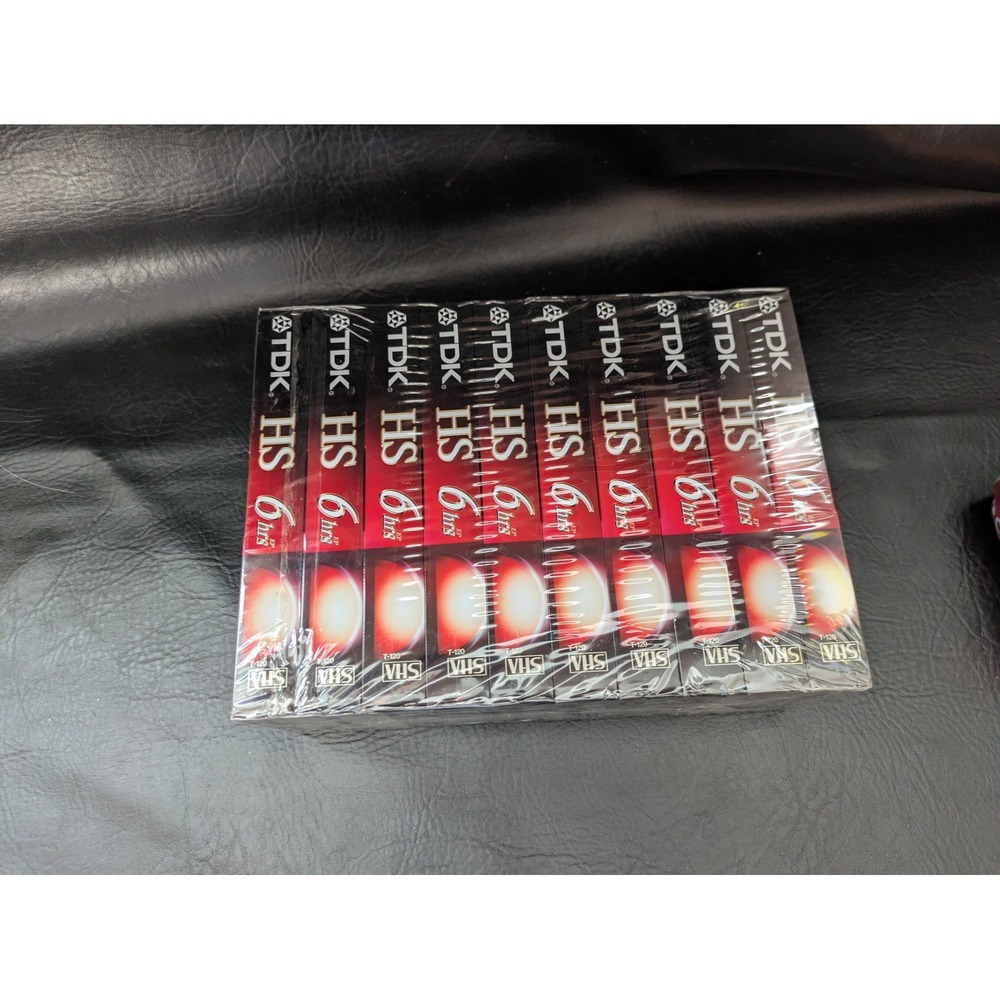 TDK HS Premium Quality VHS T-120 Video Cassette Tapes 10 Pack Factory Sealed NEW
